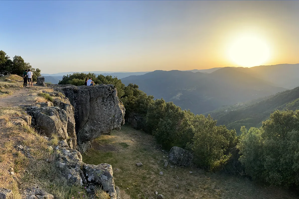 Panoramablick, Schlucht oder Garrigue